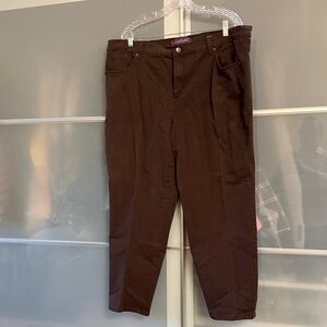 Gloria Vanderbilt Men's Dark Brown Chinos
